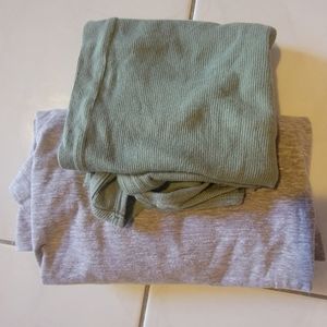 Womens tank top and Tshirt set,size M,American eagle,shien,khaki,light brown